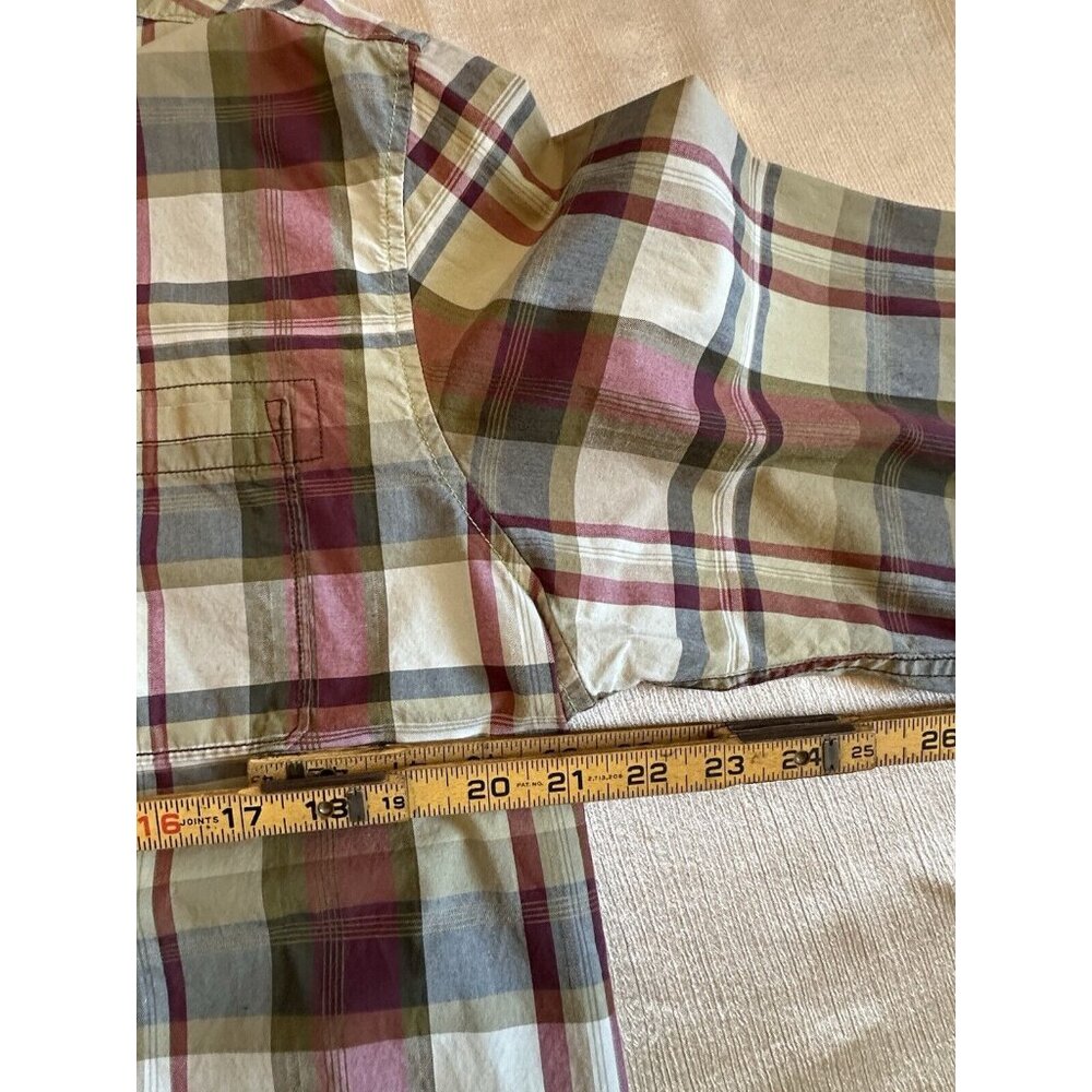 Tommy Bahama Button Down Shirt Long Sleeve Men's Large Green Red Plaid Christmas - Picture 4 of 11